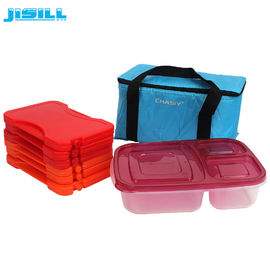 Chất liệu an toàn Nhựa PP Gói nóng lạnh tái sử dụng màu đỏ cho hộp cơm trưa